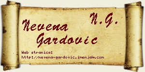 Nevena Gardović vizit kartica